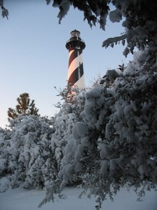 Cape Hatteras Lighthouse Snow