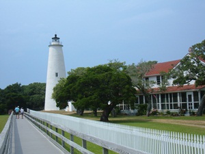Ocracoke Lighthouse on Ocracoke Island in Hyde County